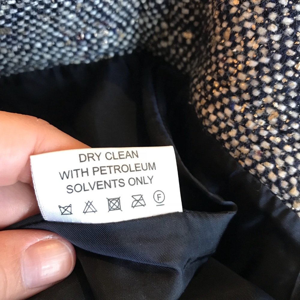 Tory Burch Navy Tweed Skirt - Picture 8 of 8